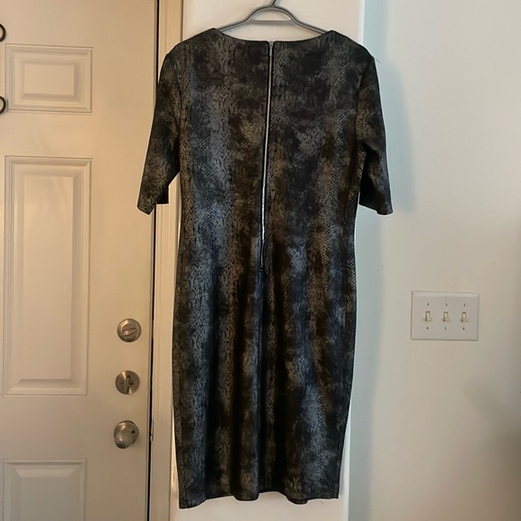Carmen Marc Valvo Snakeskin Dress Size L - Picture 2 of 6